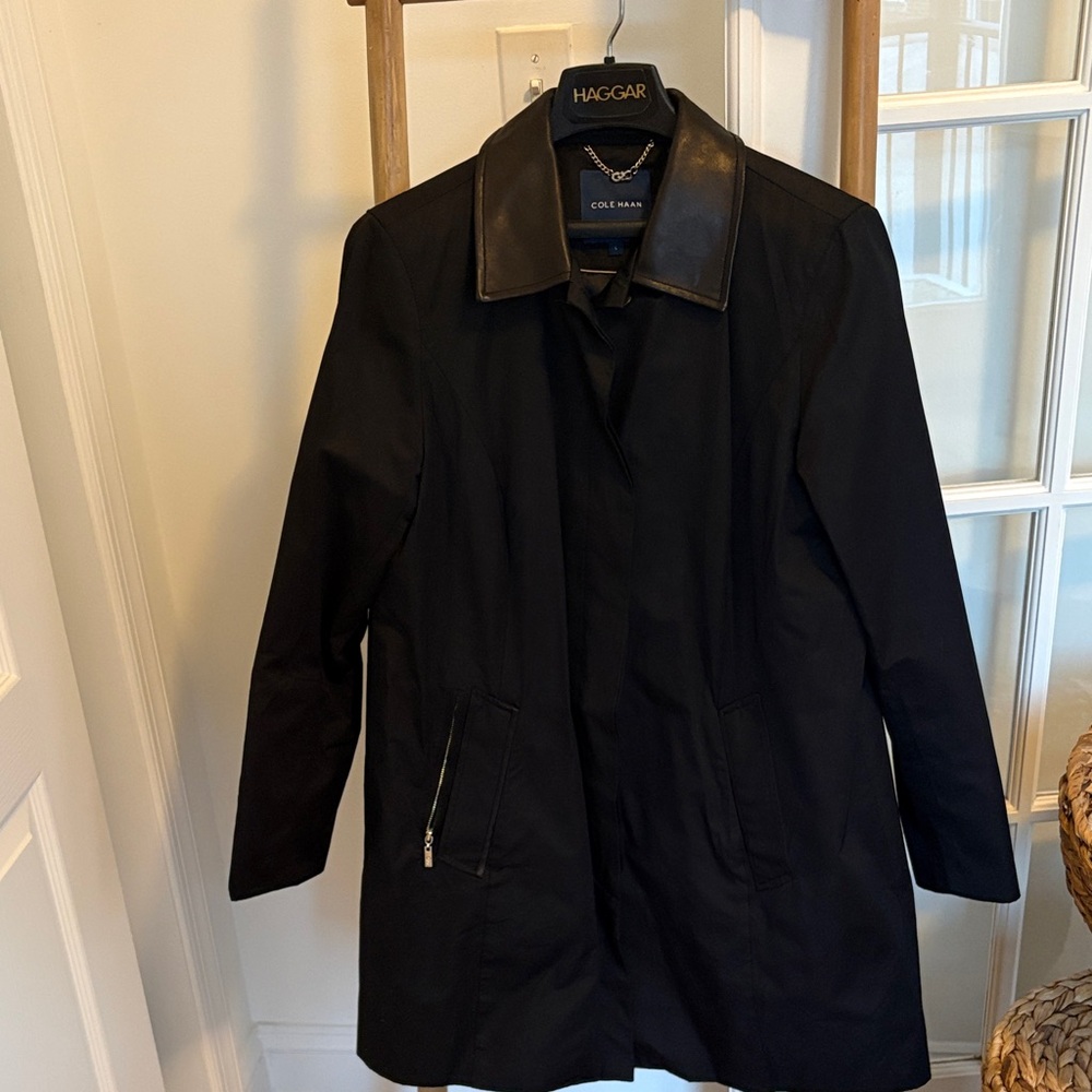 Cole Haan Black Trench Coat
